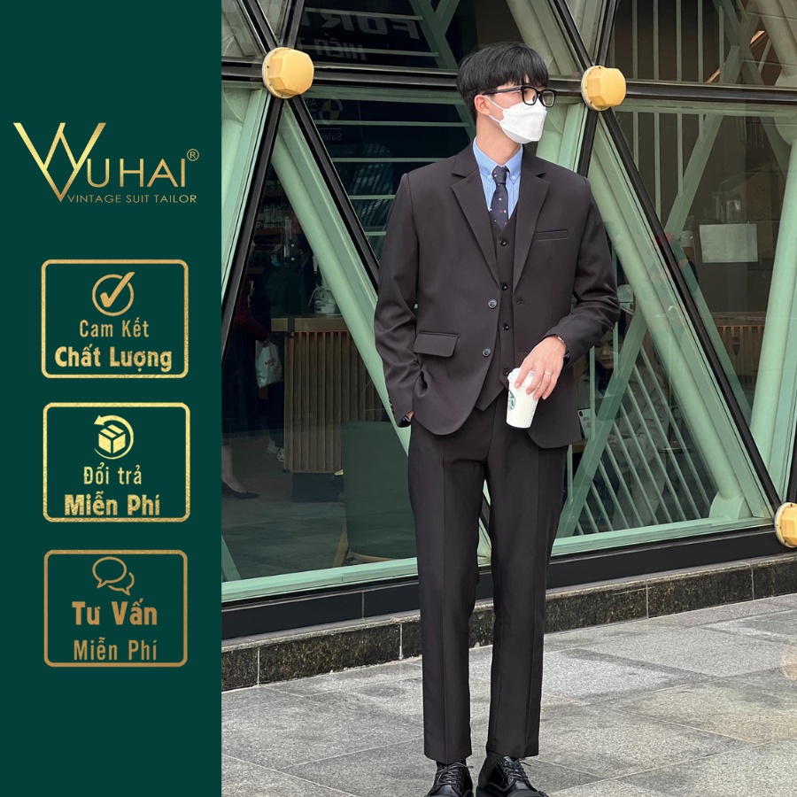 Vest nam Hàn quốc 2 cúc trẻ trung lịch lãm-VuHai