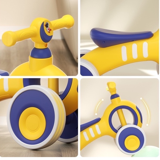 Xe chòi chân cho bé cao cấp 4 bánh chống đổ có nhạc và đèn phát sáng vui nhộn tải trọng 80kg .