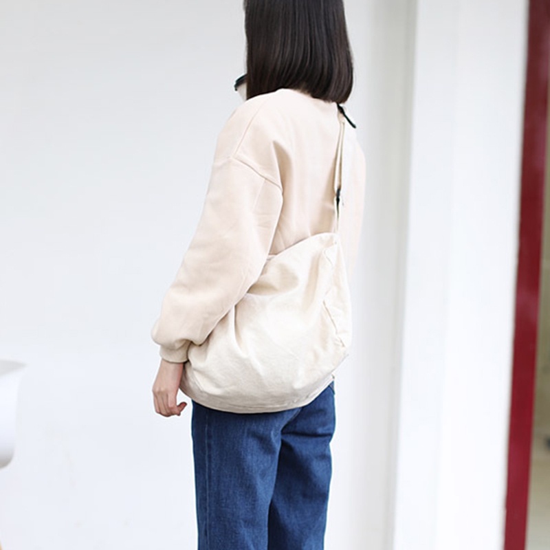 Túi Đeo Vai Bằng Vải canvas Phong Cách Mori Hàn Quốc Đơn Giản Dành Cho Nữ