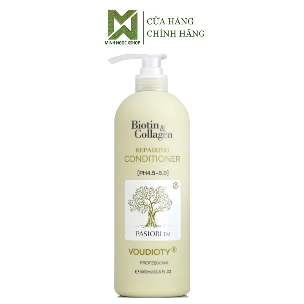 Dầu xả cho tóc dầu Biotin Collagen Voudioty xanh lá 1000ml