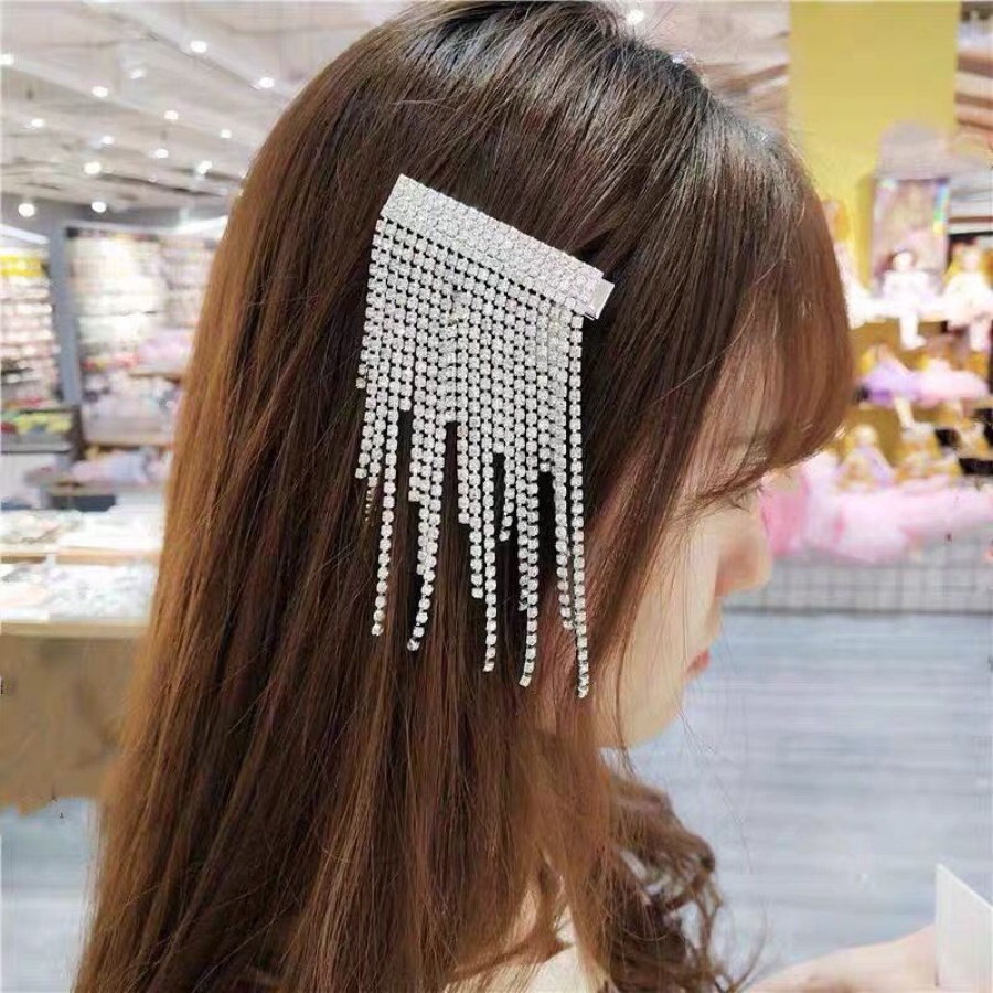 Kẹp Tóc Kim Loại Đính Ngọc Trai Nhân Tạo Thời Trang