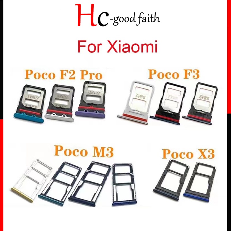 Khay Đựng Thẻ SIM Điện Thoại Chất Lượng Cao Cho Poco F1 F2 F33 M3 Pro F3
