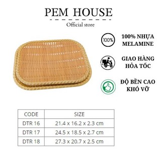 Đĩa Nhựa Mẹt Tre Vuông