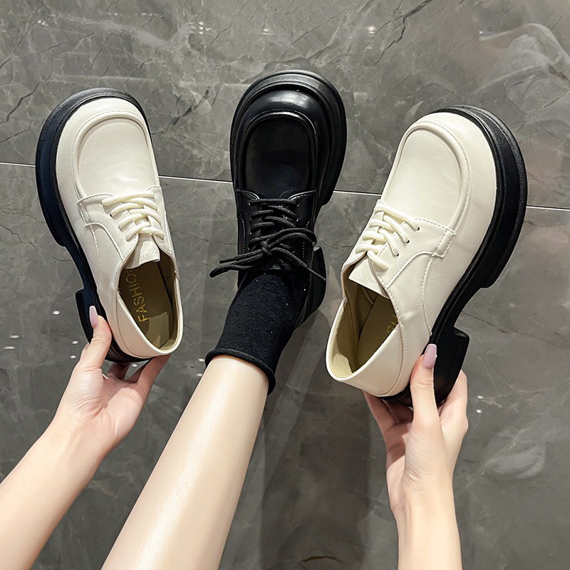 Giày oxford ulzzang nữ lolita độn đế cao 4cm FAROSA - K26 chất dày da lỳ mũi vuông phong cách hàn quốc hót trend