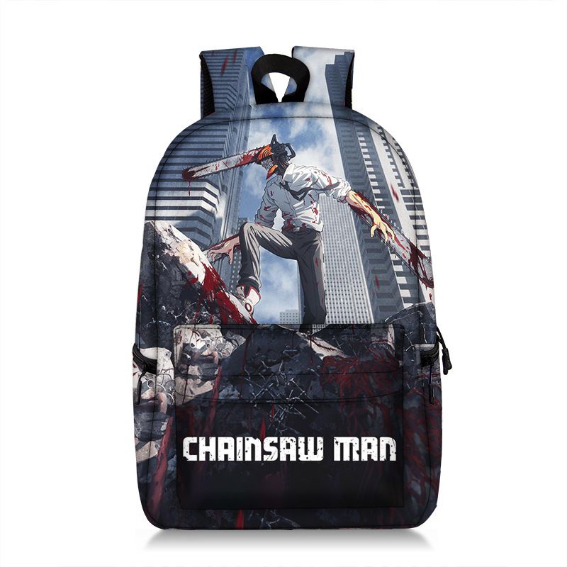 Chainsaw Man Backpack Student Schoolbag Large Capacity Denji Pochita Cartoon Anime Kids Boys Girls Travel Sports Laptop Bag Christmas Gift