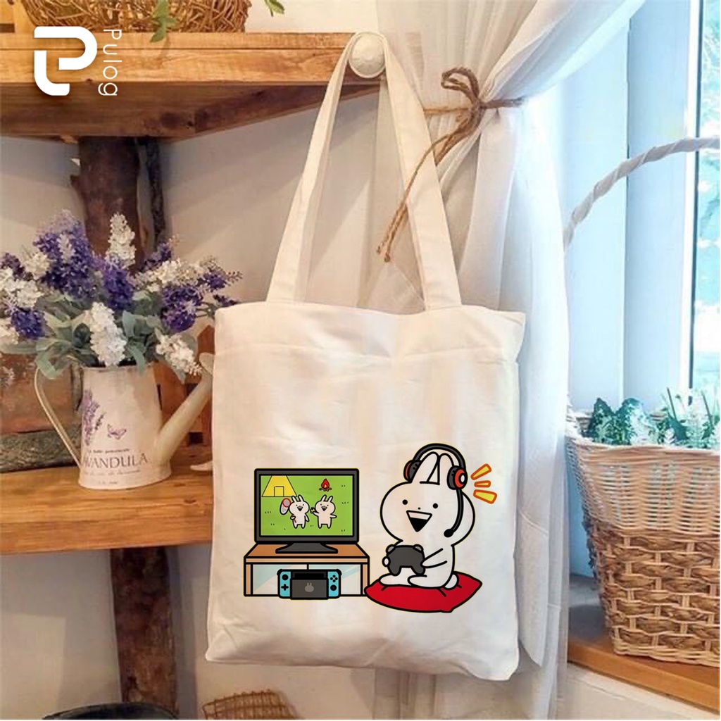 In ấn túi tote vải canvas theo yêu cầu kích thước 38x33cm