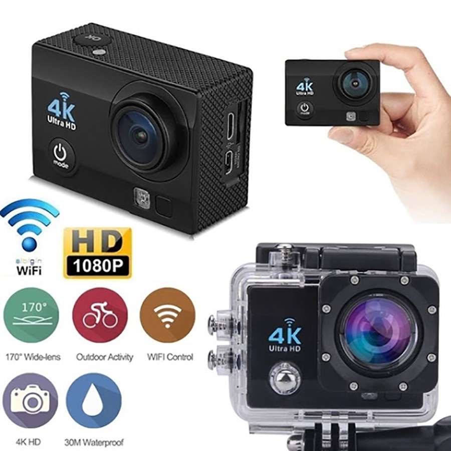 Camera hành trình chống nước 4K SPORT Ultra HD DV,Nhỏ Gọn Lấy Nét Tự Động Chụp Hình Quay Video Chất Lượng kèm Thẻ 16GB