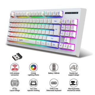 Bàn phím giả cơ không dây l100 led rgb