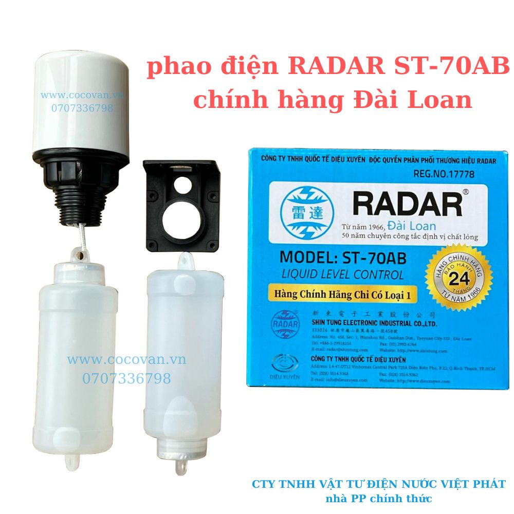 Phao điện RADAR ST-70AB hàng chính hãng Đài Loan (Taiwan), hay công tắc định vị chất lỏng