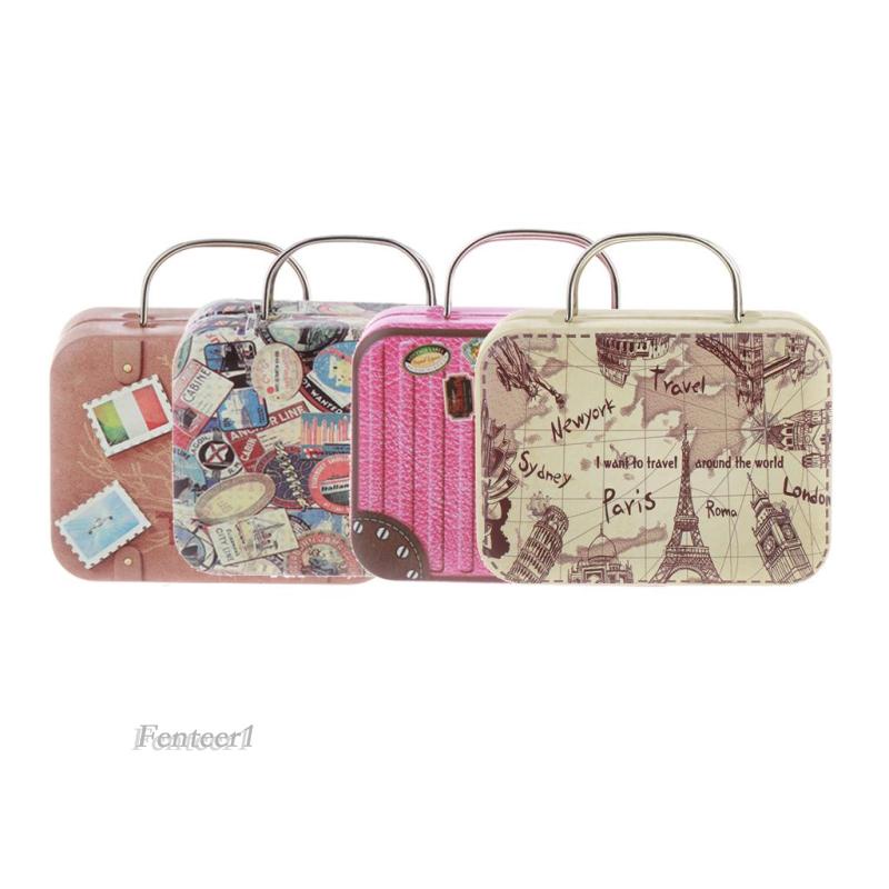 Mô Hình Va Li Bằng Sắt 1 / 6 Dùng Trang Trí Nhà Búp Bê