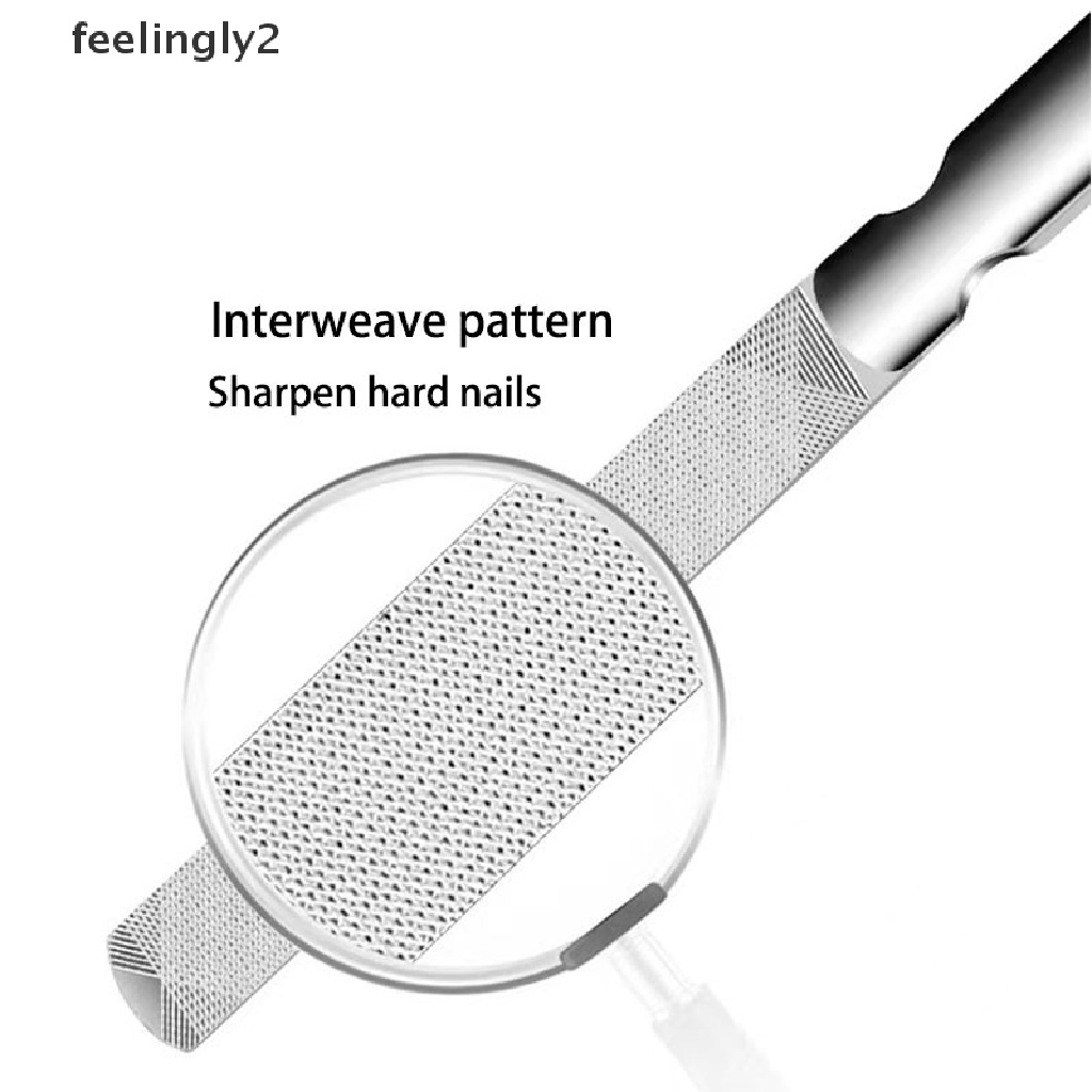 Dũa Móng Tay Hai Mặt Bằng Thép Không Gỉ Chuyên Nghiệp