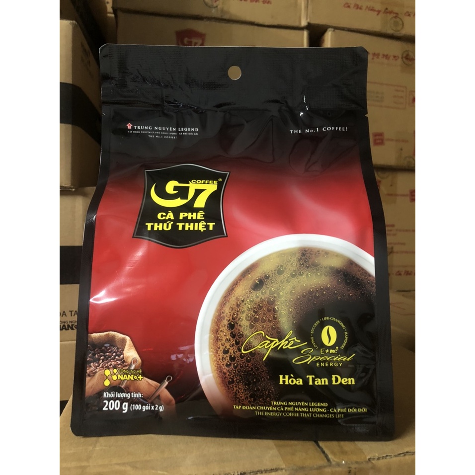 Cà phê hòa tan đen G7 bịch 100 gói*2gr