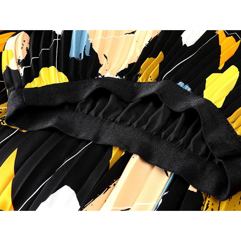 Chân Váy Voan Chữ a Lưng Thun Co Giãn In Họa Tiết Tranh Sơn Dầu Mẫu Mới 2022 Thời Trang Mùa Hè Cho Nữ