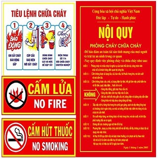 Bộ nội quy, tiêu lệnh  cấm lửa, cấm thuốc