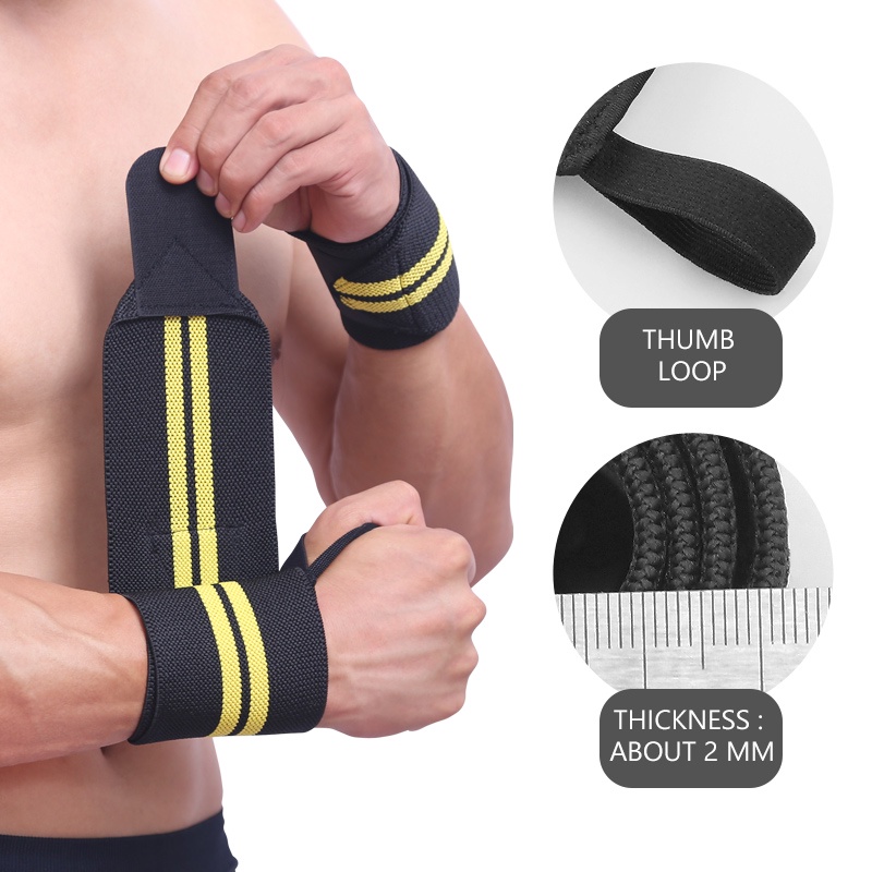Quấn bảo vệ cổ tay tập gym AOLIKES A-1538 hỗ trợ khi nâng trọng lượng cao Sport wrist protector
