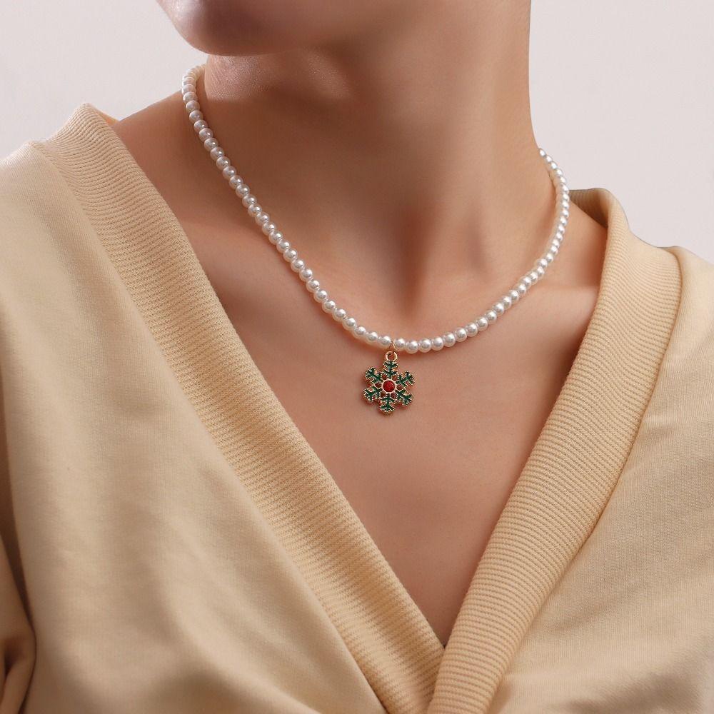 Vòng cổ Hợp Kim Mặt Hình Cây Thông Giáng Sinh Thời Trang Cho Nữ