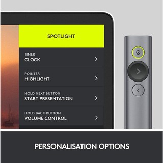 Bút trình chiếu Logitech Spotlight - Màu xám đen
