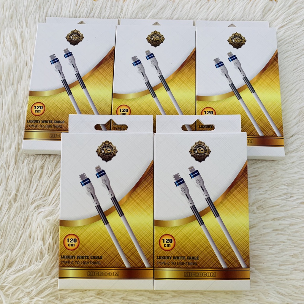 Dây Sạc Nhanh Microcom 20W Dây Silicon 4A Dài 1.2m