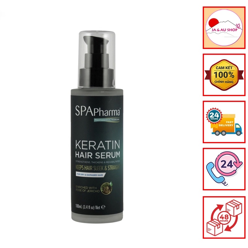Serum dưỡng tóc Keratin Spa pharma dành cho tóc khô và hư tổn 100ml