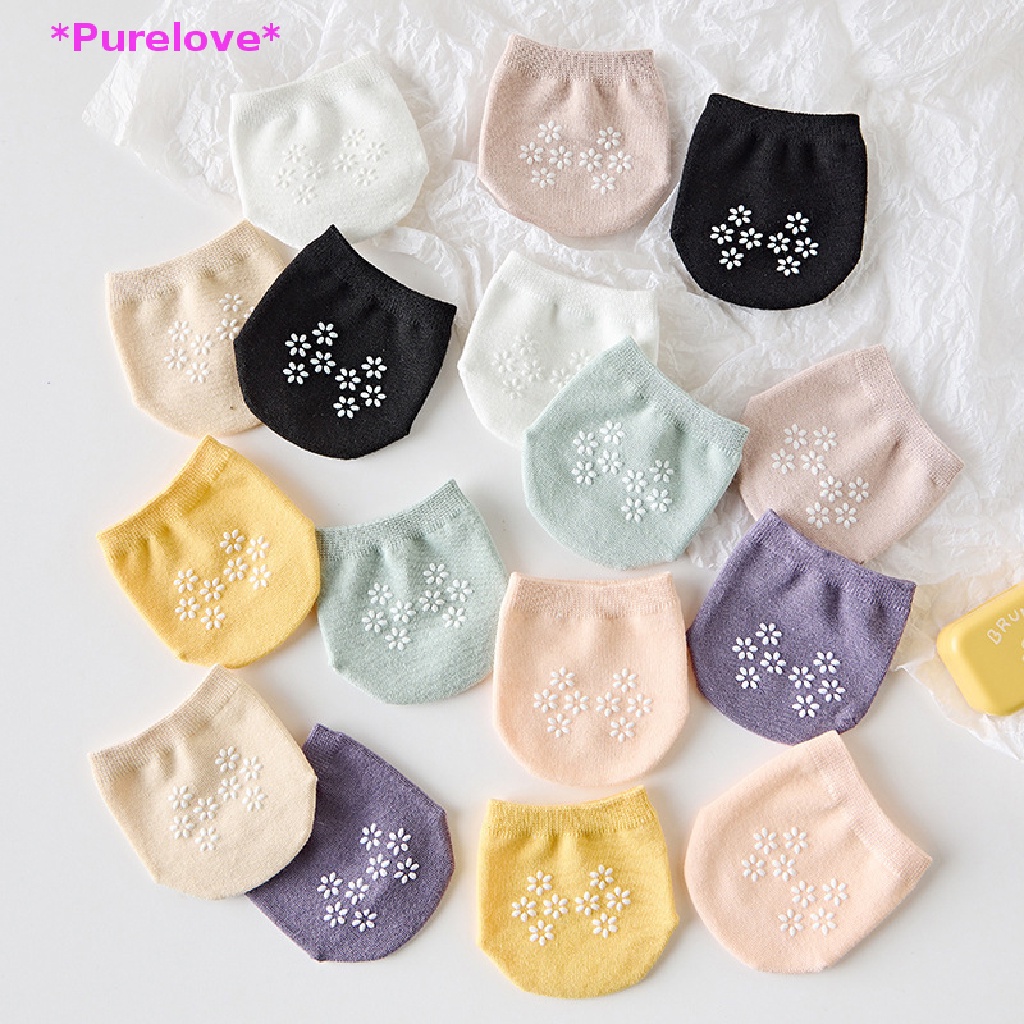 Purelove > Vớ Cotton Vô Hình Thoải Mái Phong Cách Hàn Quốc Dành Cho Nữ Trượt Chân Perempuan Stoking Sepa No Show Mới