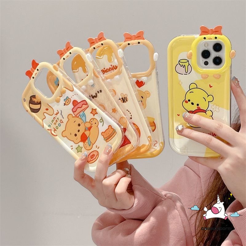 Ốp Điện Thoại Họa Tiết Hoạt Hình Winnie the Pooh 3D Cho iPhone 11 14 13 12 Pro MAX 7 8 6 6S 14 Plus XR X XS MAX SE 7plus