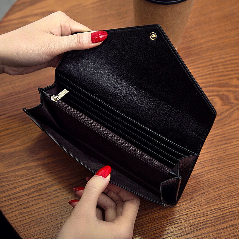 Ví Da Bò Dáng Dài Đa Năng Thời Trang Âu Mỹ Cao Cấp Cho Nữ