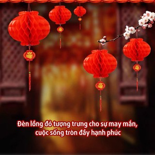 Đèn lồng đỏ chất liệu nilon chống nước trang trí ngoài trời, đèn lồng trang trí ngoài trời nhiều kích thước