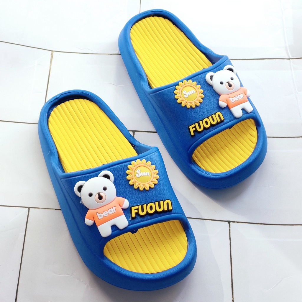 Dép Bánh Mỳ Siêu Nhẹ Dành Cho Bé Gái Bé Trai Hình Gấu Dễ Thương D059