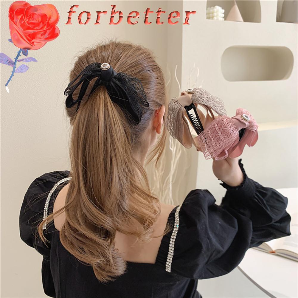 Kẹp tóc phối nơ dễ thương cho nữ