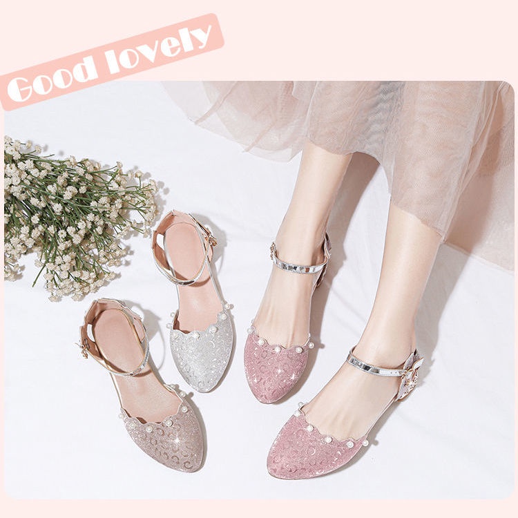 Giày Cao Gót Công Chúa Thời Trang Mùa Hè Mới 2022 Dành Cho Bé Gái