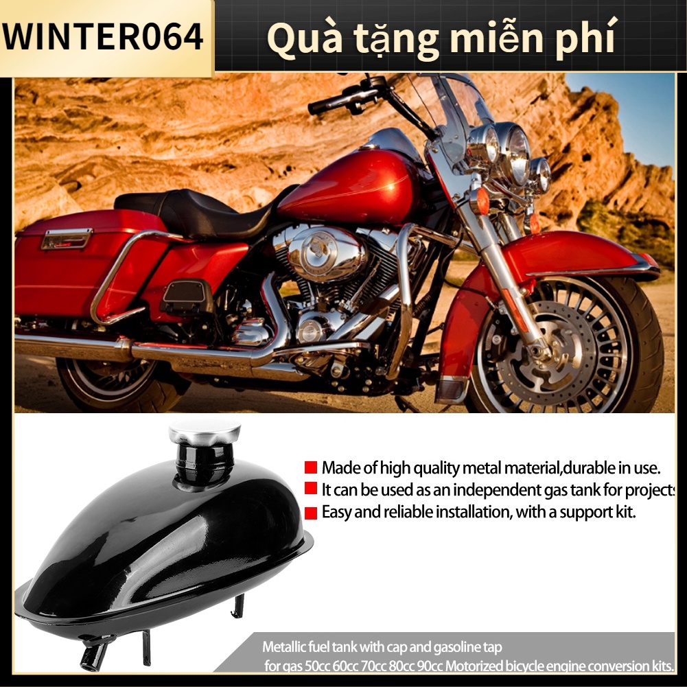 Bình xăng xe máy 2L có nắp 50cc 60cc 70cc 80cc 90cc Winter064