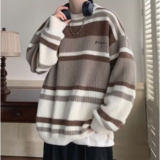 Áo Thun Nam Dài Tay Sọc Ngang Thời Trang Hàn Quốc áo len nữ form rộng áo len nam cao cấp áo len trơn áo sweater unisex