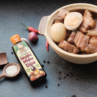 Combo 1 chai nước màu dừa ông lọ 110g kho thịt cá + 1 mắm cà pháo sông hương foods hũ 390g