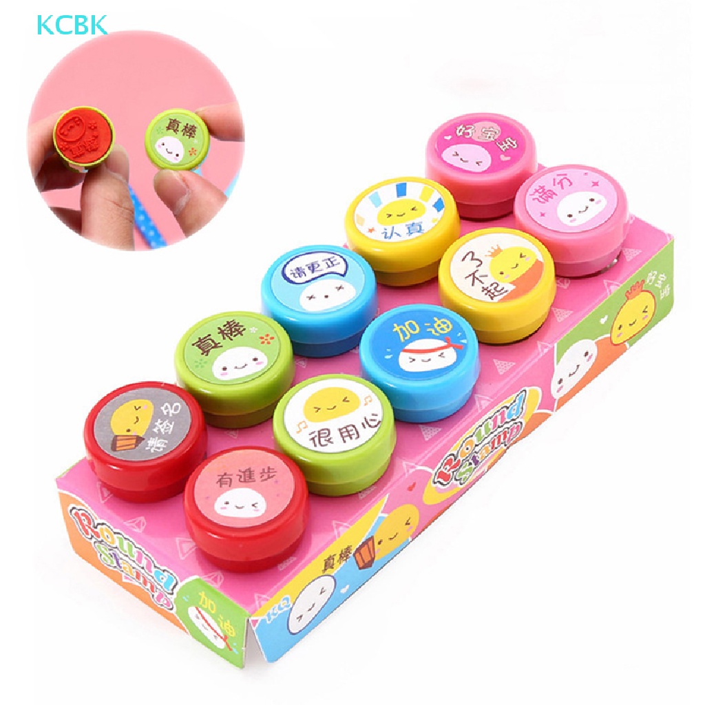 Set 10 Con Dấu Hình Động Vật Dễ Thương Cho Bé