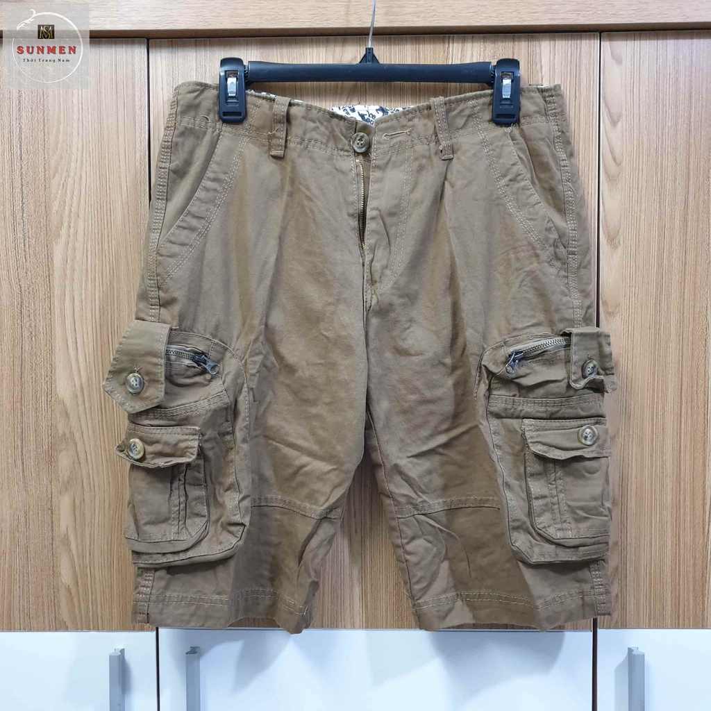 [HCM] Quần Short Nam Kaki Lửng 6 Túi From Rộng Thoải Mái Phong Cách Bụi Bặm Có Túi Khóa Kéo SUNMEN Size Từ 28 - 38 | BigBuy360 - bigbuy360.vn