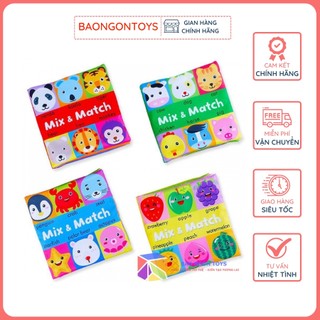 SÁCH VẢI RÈN LUYỆN TRÍ THÔNG MINH VÀ VẬN ĐỘNG TINH – MIX AND MATCH – BAO NGON TOYS