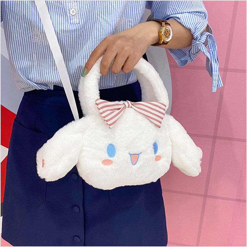 SANRIO Túi Đeo Vai Cotton Cỡ Lớn In Họa Tiết Dễ Thương Cho Nữ