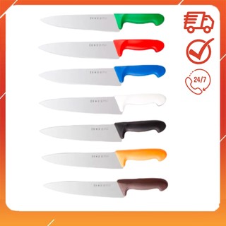 Dao lưỡi inox cán nhựa nhiều màu phân loại thực phẩm chuyên dùng cho nhà hàng, khách sạn