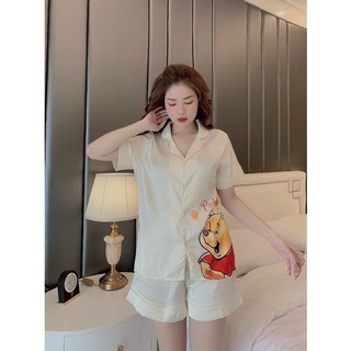 Pijama nữ lụa latin quần đùi