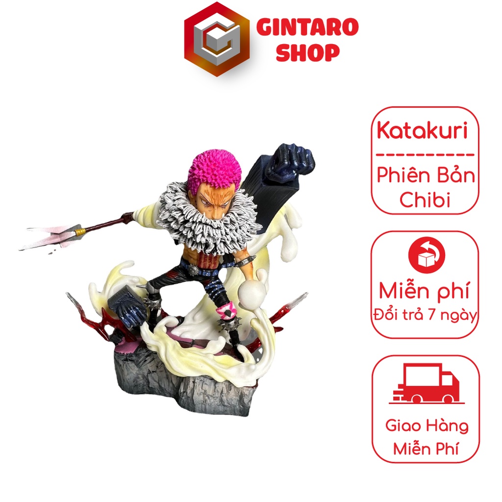 Mô hình Katakuri chibi phiên bản chiến đấu cực ngầu và nét, Mô hình One Piece Katakuri chibi cao 12Cm Full Box
