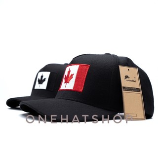 Nón lưỡi trai fom vuông Trucker fom logo cờ Canada quai cài nút chất lượng cao