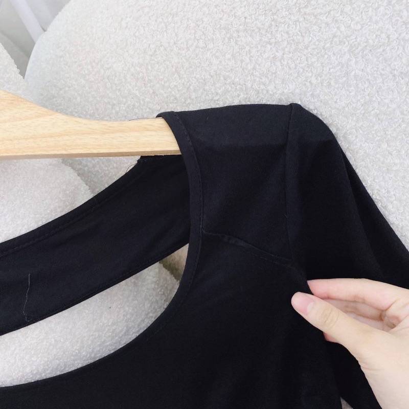 Đầm maxi đen tay dài khoét lưng - Ảnh thật shop chụp, đầm dài, đầm xoè