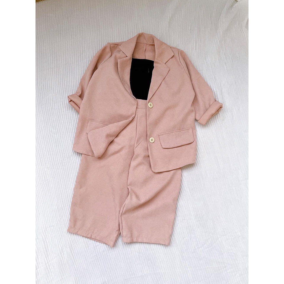 Set áo blazer kèm quần và áo dây cho bé gái