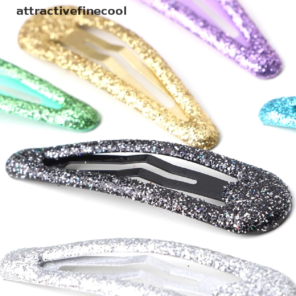 Set 10 Kẹp Tóc Kim Loại Lấp Lánh Cho Bé Gái