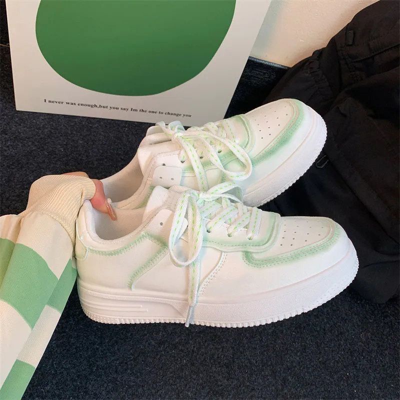 Giày Thể Thao Thoáng Khí Màu Xanh Bạc Hà Thời Trang Xuân Thu Cho Nữ