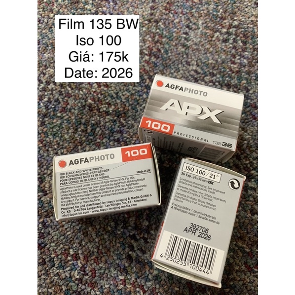 Film agfa 135 iso 100, iso 400 date 2026