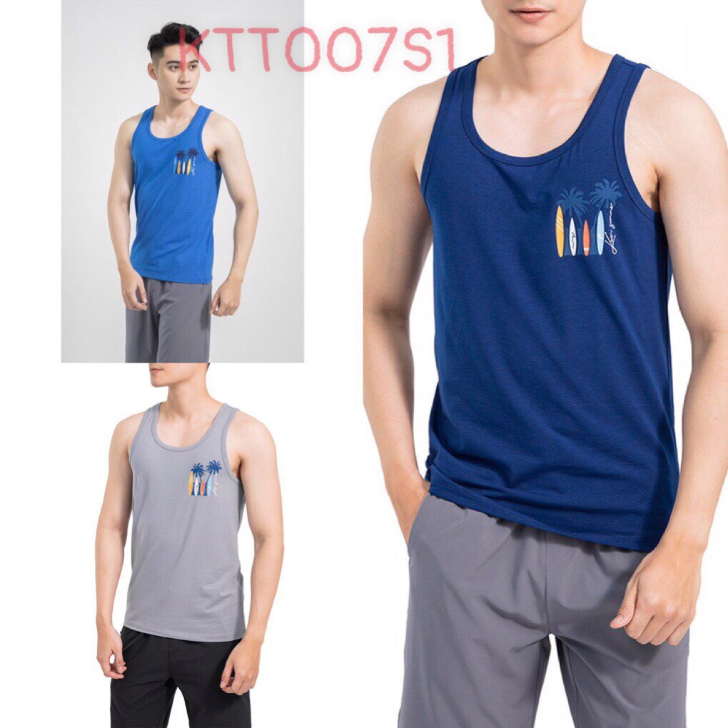 Áo ba lỗ nam, tanktop Kwin KTT007S1 4 màu trẻ trung nam tính, chất co giãn, thấm hút tốt