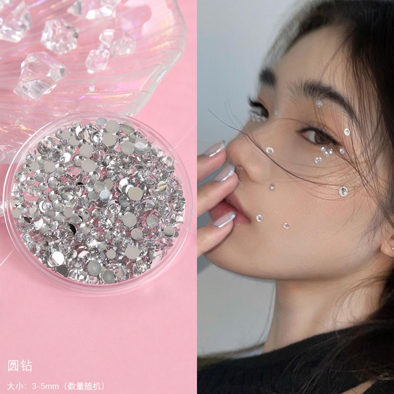 Nhãn Dán Trang Điểm Mắt Kiểu Bướm Ba Chiều Đính Kim Sa Siêu Lấp Lánh