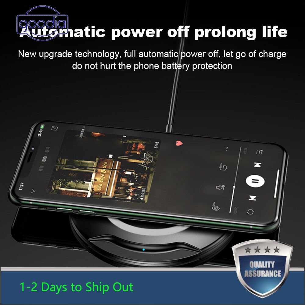 Đệm Sạc Nhanh Không Dây qi 15w Sạc Nhanh Cho Tai Nghe samsung iphone Và Đồng Hồ note