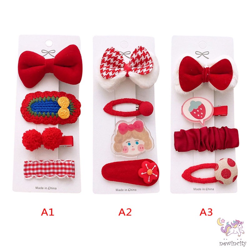 Bộ 4 Kẹp Tóc Công Chúa Xinh Xắn Theo Phong Cách Hàn Quốc Dành Cho Bé Gái